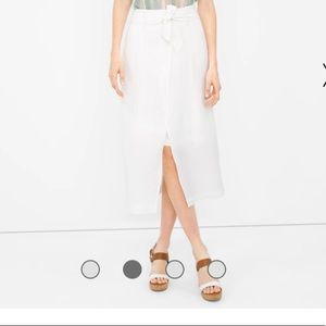 WHBM Faux wrap linen skirt